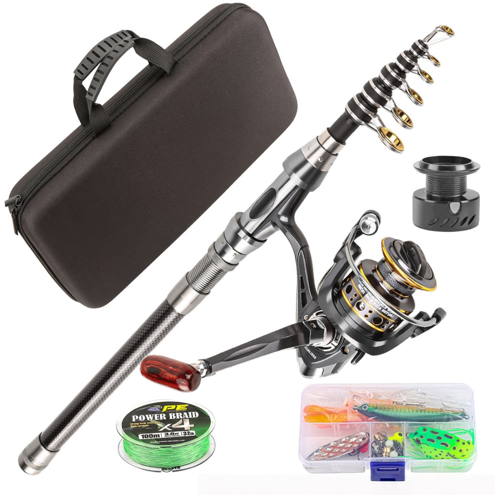 A Complete Rod And Reel Set For Fishing Adventures Telescopic Rod All ...