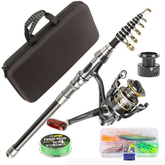 Fishing Rod and Reel Combo Telescopic Saltwater Wetland Angler Kit