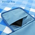 thumbnail image 2 of Tirrinia Large Picnic Blanket Beach Blankets, 80''x60'' Gingham Picnic Mat Waterproof Sand Proof Foldable Portable for Outdoor Camping Hiking Travel Grass Park Music Festival Lawn Mats, Blue, 2 of 7
