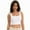 White, variant on Women's Sleeveless Square Neck Crop Top - Cute Seamless Slim Fit Tank Top, Breathable Summer Casual Wear, XS-L