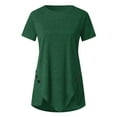 thumbnail image 5 of XMMSWDLA Women's Casual Short Sleeve Scoop Neck Asymmetrical Tunic Tops Business Tops for Women, 5 of 5