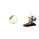 thumbnail image 1 of Escultura de bailarina de ballet con bola de cristal, figura metálica, adorno de escritorio para interiores, estatua de 50 mm para pasillo, chimenea,, 1 of 8