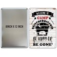 thumbnail image 2 of Funny Welcome to Camp Metal Tin Sign Wall Decor Farmhouse Rustic Camping Signs with Sayings for Home Camper Room Decor Gifts (Wooden Style), 2 of 4