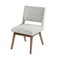 thumbnail image 5 of Dining Chairs Set of 2, Upholstered Accent Chair, Modern Armless Chair with Back for Dining Room Living Room and Bedroom, 300LBS Weight Capacity, Light Gray, 5 of 7