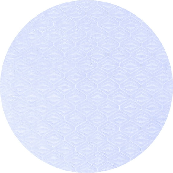 Ahgly Company Indoor Round Solid Blue Modern Area Rugs, 7' Round