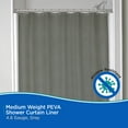 thumbnail image 7 of Kenney Medium Weight PEVA Shower Curtain Liner, 70" W x 72" H, Gray, 7 of 7