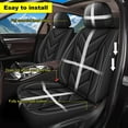 thumbnail image 3 of DIKSOAKR Car Seat Covers Fit for Mazda 3 2010-2019 Full Set Seat Covers Waterproof Leather Seat Cover Cushion Protector Airbag Compatible (2 Row 5 Seat,Black), 3 of 7