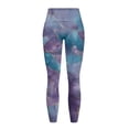 thumbnail image 5 of Renewold Violet Blue Marble Leggings with Pockets for Women Athletic Tights Compression Leggings High Waisted Butt Lifting Printed Pants Comfy Womens Yoga Leggings, XL, 5 of 8