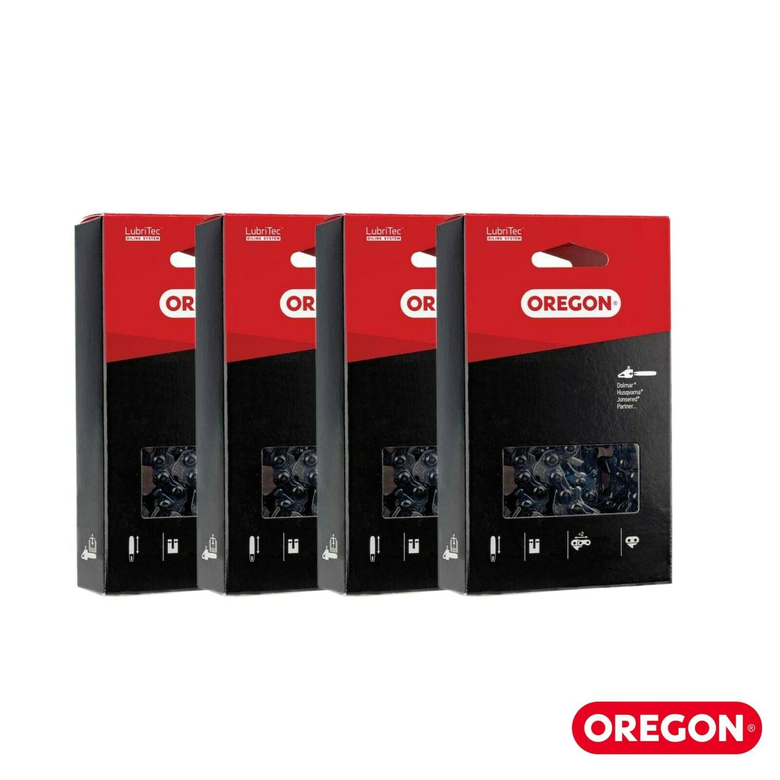 4-Pack Oregon 20" Saw Chain 72LGX070G 70 Link 3/8,.050 33 RS 70 