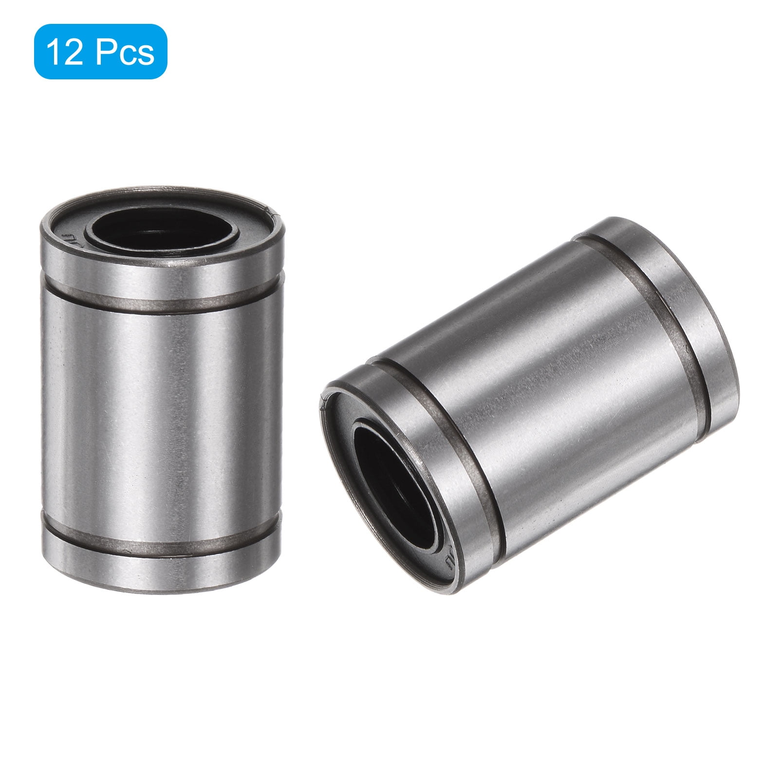 12pcs LM12UU Linear Ball Bearings, 12mm Bore Dia, 21mm OD,30mm Length, Linear Motion Bearing for CNC Machine