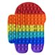 thumbnail image 1 of Juguetes antiestrés de burbujas de empuje de silicona de arco iris de lobo espacial de pie (28 cm) Tmvgtek Nuevos Originales, 1 of 1