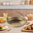 thumbnail image 6 of kowaku Sukiyaki Nabe Pot Sukiyaki Pan with Handle Campfire Round Noodle Pot Rustproof No Lid Camping Pot Camping Hanging Cooking Pot 22cm Gold, 6 of 9