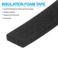 thumbnail image 3 of Uxcell 2 Roll 5/8"W x 1/5"T x 6.6Ft Self-Adhesive EVA Insulation Foam Tape, Black, 3 of 6