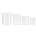 thumbnail image 1 of SHISUYAN NUOLUX 4pcs 50ml / 150ml / 250ml / 500ml Plastic Graduated Beakers (Transparent), 1 of 8