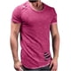 thumbnail image 1 of Camiseta de manga corta de color sólido informal retro de moda para hombre Pompotops oipoqjl31761, 1 of 3