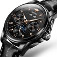 thumbnail image 5 of OUPINKE Automatic Watches for Mens Self Winding Leather Strap Moon Phase Luxury Fashion Dress Reloj, Gifts for Men,  Male Adul Wristwatch, 5 of 10