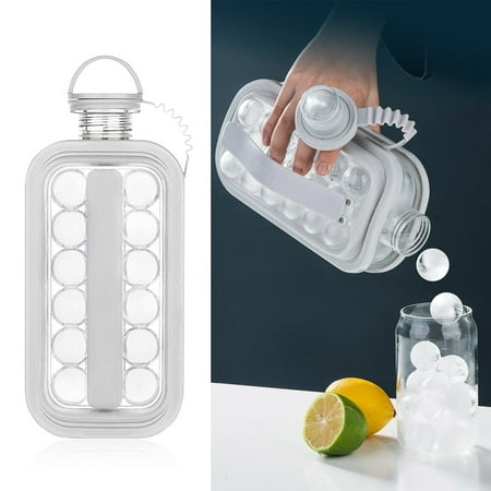 

Kitchen Portable 2-in-1 Ice Ball Maker 17 Grids Molds For Cocktails Coffee Whiskey Champagne Beer Juice Cube Tray Machine Pack