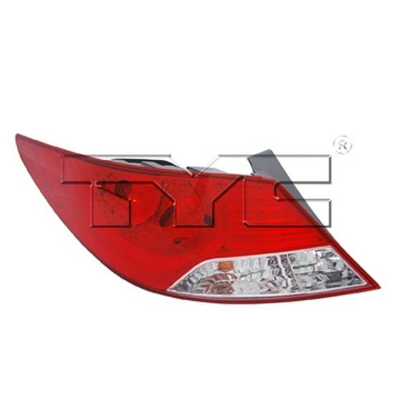 KAI New CAPA Certified Standard Replacement Passenger Side Tail Light Assembly, Fits 2012-2014 Hyundai Accent Sedan