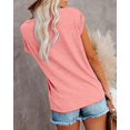 thumbnail image 2 of Blusas casuales de verano para mujer, camisetas de manga corta de gran tamaño, blusas holgadas, 2 of 5