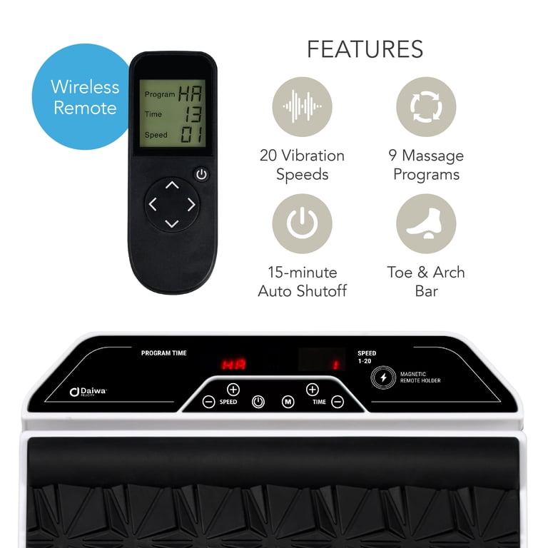 Daiwa Felicity Foot Vibration Massager for Blood Circulation with Infrared  Heat Footvibe Deluxe - FSA HSA Eligible - Walmart.com