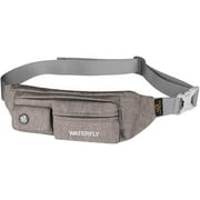 WATERFLY Fanny Pack for Women Men Water Resistant Small Waist Pouch Slim Belt Bag with 4 Pockets for Running Travelling Hiking Walking Lightweight Crossbody Chest Bag Fit All Phones