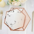 thumbnail image 6 of Efavormart 50 Pcs Marble/Gold Dinner & Dessert/Appetizer Paper Plate Pack, Disposable Plates - 25 Guest Set, 6 of 11