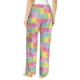 thumbnail image 3 of Pajama Pants Women, doodle colorful abstract pattern Sweatpants Soft Sleep Lounge Pants, Casual PJ Bottoms Pants with Pockets, 3 of 5