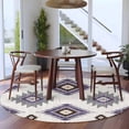 thumbnail image 4 of Round Area Rug 5ft,Farm Aztec Pattern Washable Carpet Non-Slip Runner Accent Rugs Indoor Floor Mat for Bedroom Living Room Decor,Southwest Wind Bohemian Art, 4 of 9