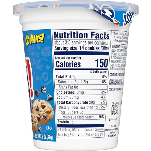 Chips Ahoy Mini Cookie Go Pack, 3.5 Ounce, 12 per Case
