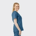 thumbnail image 5 of SPECTRUM UNIFORMS Scrub Tops Medical Unisex V-Neck Yoga Soft Fabric Medical Professionals Hospital and Lab Workwear Nurse Top Caribbean Blue, 5 of 5