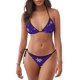 thumbnail image 1 of Balery Dark Purple Snowflakes Pijama Estampado Bikini de Dos Piezas para Mujer - Conjunto de Bikini Ajustable Sexy y Cómodo para Playa, 1 of 6