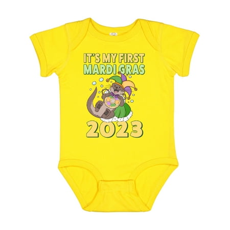 

Inktastic It s My First Mardi Gras 2023 Gift Baby Boy or Baby Girl Bodysuit