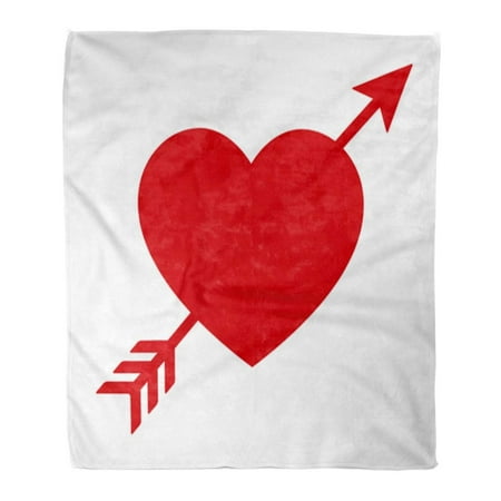 Area Rugs Target ASHLEIGH Throw Blanket 58x80 Inches Red Pierced Lovestruck Arrow Through Heart Flat for Apps and Websites Target Warm Flannel Soft Blanket for Couch Sofa Bed ()
