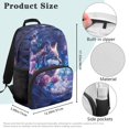 thumbnail image 7 of Yuyamidu Wolf Kids Backpack for Boys Girls Galaxy School Bookbag, Lightweight Kids Travel Backpacks Zip Closure School Bags Shoulder Bags for Children, 7 of 7