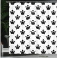 thumbnail image 4 of Ambesonne Crown Shower Curtain, Authority Leader King Symbol, 69"Wx84"L, Charcoal Grey and White, 4 of 5