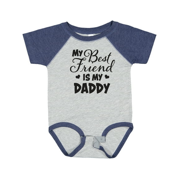 Inktastic My Best Friend is My Daddy with Hearts Boys or Girls Baby Bodysuit