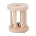 thumbnail image 4 of Lipstore Baby Roller Rattle Wood Toys Rattles with Bells Smooth Surface Infant Roller Toy C, 4 of 8