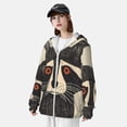 thumbnail image 3 of Vsdgher Rétro Raton Laveur Imprimé Graphique Sweat à Capuche Adulte pour Hommes Femmes, Manches Longues Protection Solaire Chemises de Pêche pour Course Natation-Moyen, 3 of 7