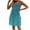 Blue 2, variant on Amzcrzy Womens Summer Plus Size Dress Boho Floral Short Sleeve Casual Mini Dresses Empire Waist T-Shirt Dress Vacation Travel Flowy Beach Swing Dress