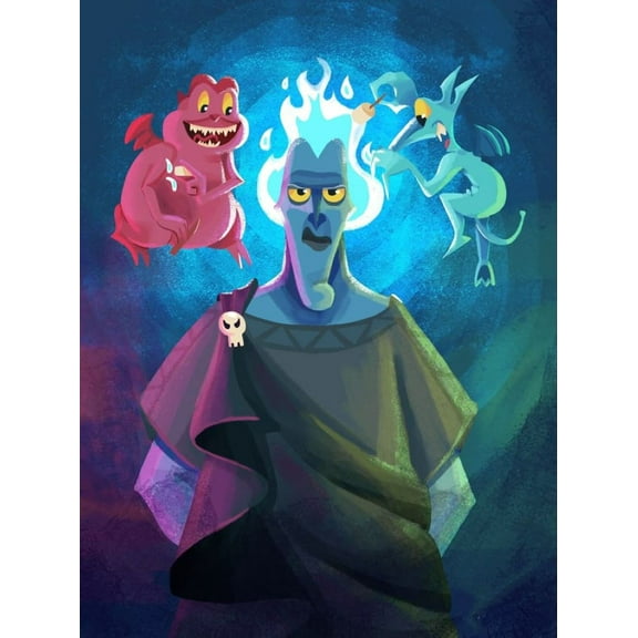 Hercules Diamond Painting Kit, Kaidisi Fun DIY Crafts for Adults, Round Diamond Art Canvas for Beginners, (12 x 16 Inches)