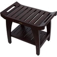 thumbnail image 3 of DecoTeak® Tranquility® 24" Teak Wood Shower Bench with Shelf and LiftAide® Arms in Woodland Brown Finish, 3 of 5