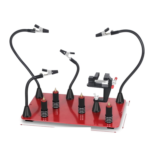 Magnetic Flexible Arm Soldering Third Hand PCB Holder With 360 ° Rotating Hot Air Gun Stand Welding Workbench ,Easy to Use