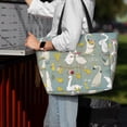thumbnail image 4 of Wukai Cute Farm Birds Print Zipper Bag,large Beach Tote Bag,Waterproof Sandproof Bag,Grocery and Picnic Tote Travel Bag, 4 of 5