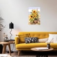 thumbnail image 3 of ZHONGYUTONG Sunflower Pictures Wall Decor Yellow Floral Wall Art for Kitchen Bathroom Blossom Sunflower Canvas Painting Farmhouse Bedroom Home Decor Frame (12.00" x 18.00"), 3 of 6