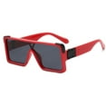 thumbnail image 2 of Women Sunglasses Fashion Flat Lens Square Red, 2 of 3