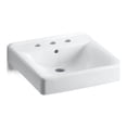 thumbnail image 2 of Kohler 2053-7 20 x 18 in. Wall-Mount Concealed Arm Carrier Bathroom Sink with 8 in. Widespread Faucet Holes - Black, 2 of 3