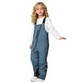 thumbnail image 2 of Girls Boys Snow Bibs Waterproof Insulated Ski Pants Adjustable Strap Snowboard Overalls (Navy 4-5 Years), 2 of 6