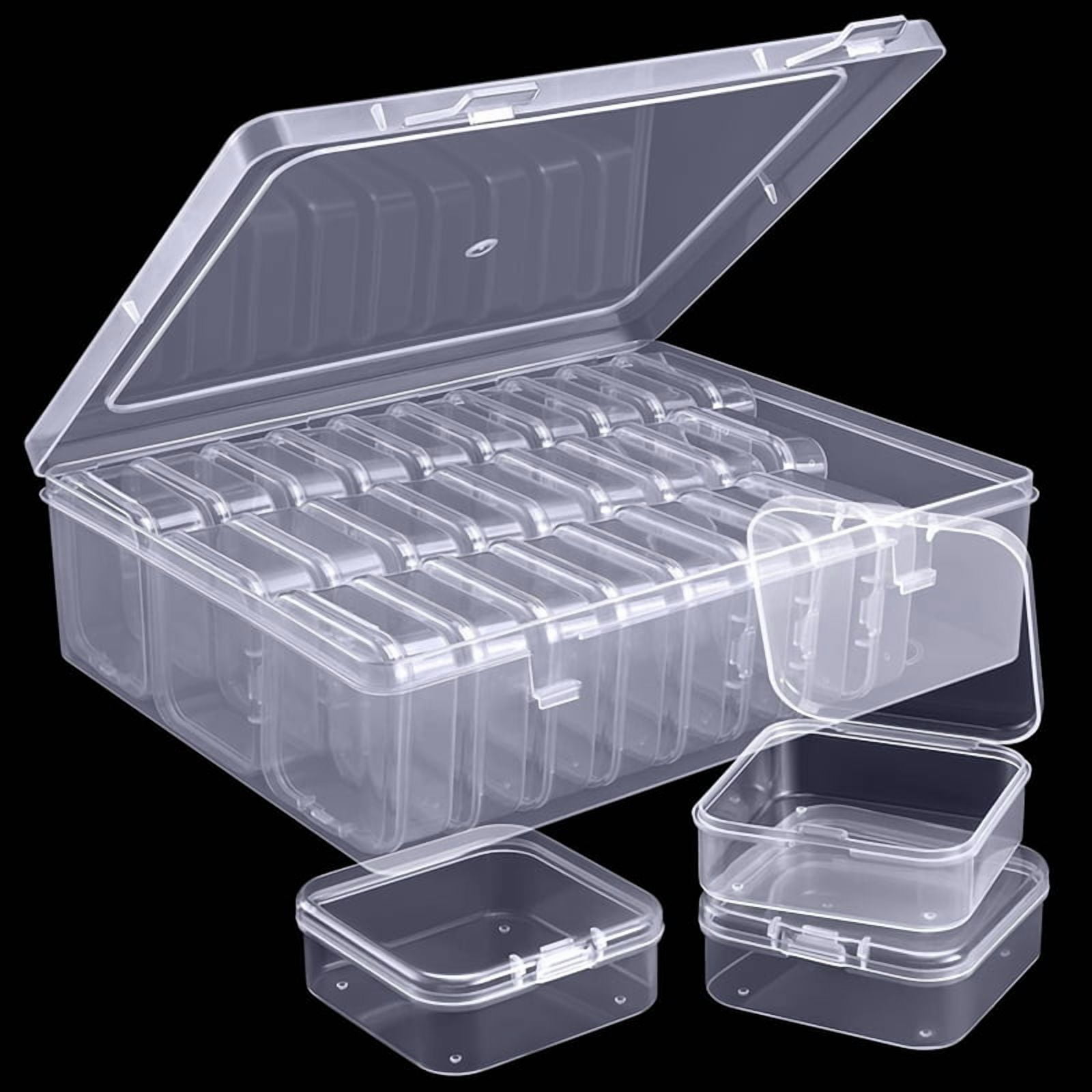 3X Bead Organizer Box, A Large Transparent Box with 30PCS Small Clear Plastic Storage Containers,Portable Craft Box