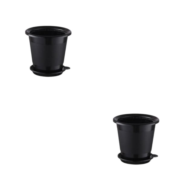 Advancent Macetas para orquídeas con orificios de aire, bandeja para macetas, soporte de doble capa, cesta, flores Cymbidium para decoración de Type1 NO1