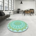 thumbnail image 3 of Ahgly Company Indoor Rectangle Patterned Aquamarine Green Area Rugs, 7' x 9', 3 of 6